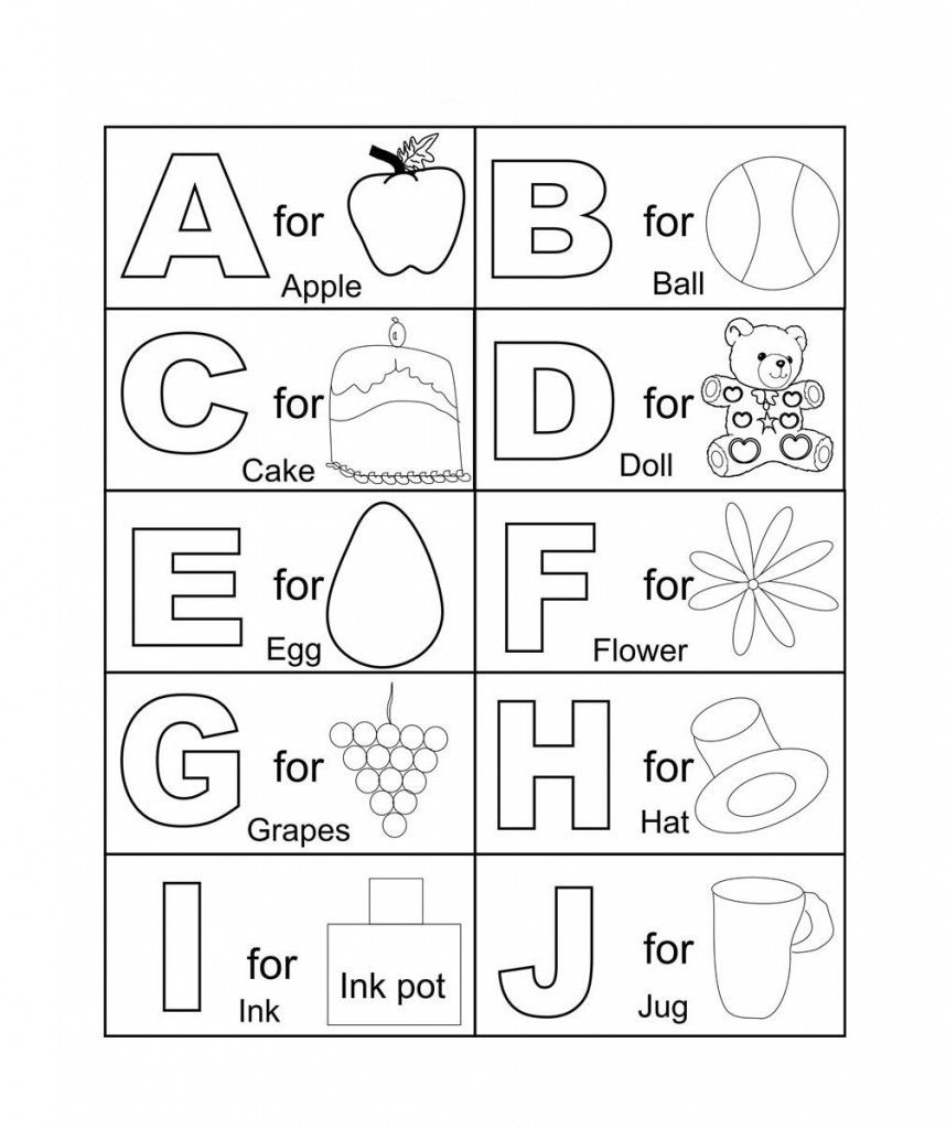Free Printable Abc Coloring Pages For Kids | Abc worksheets, Alphabet ...