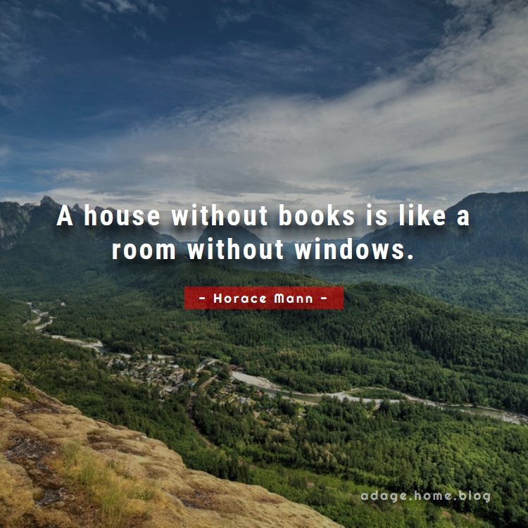 A house without books is like a room without windows. – Adage.home.blog